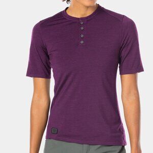 Bontrager Adventure Wool Blend Henley Top Purple Cycling Hiking Women's Size L
